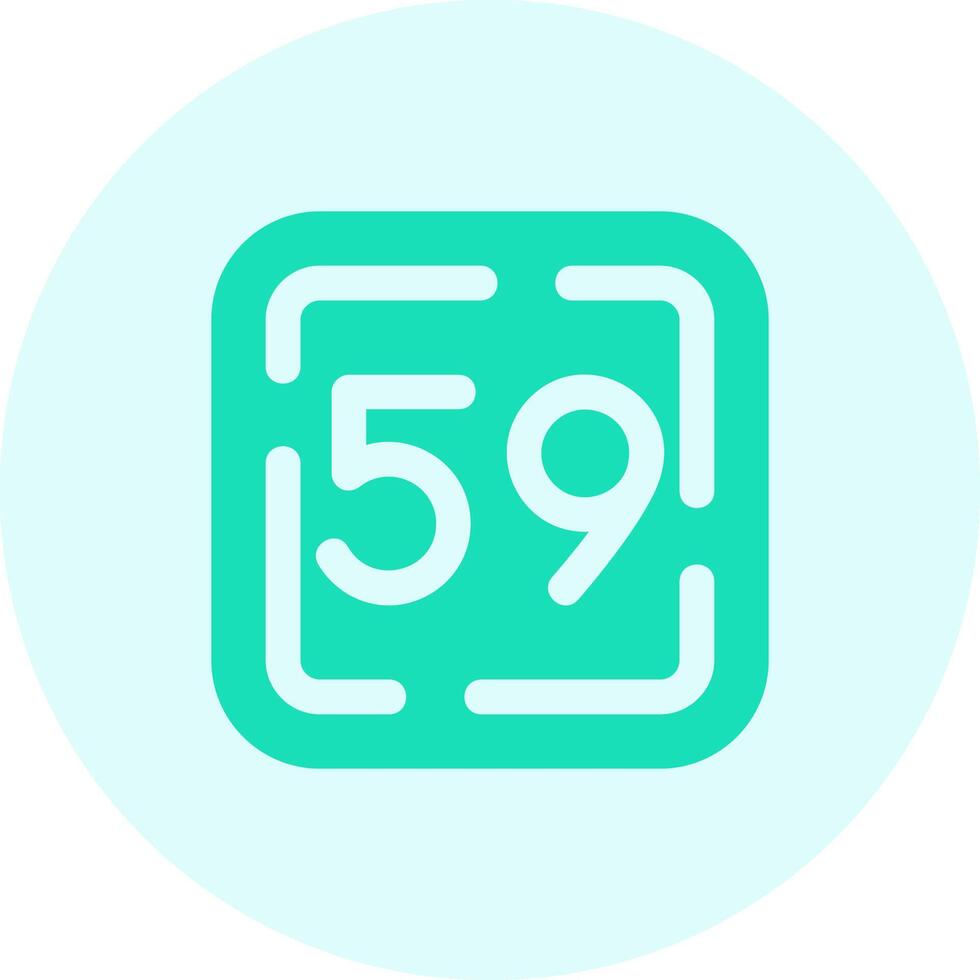 Fifty Nine Solid duo tune Icon vector