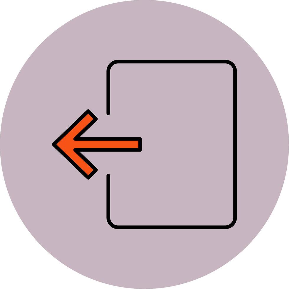 Exit Door Line Filled multicolour Circle Icon vector