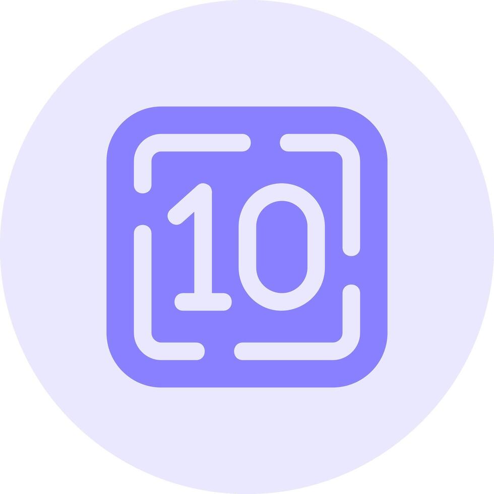 Ten Solid duo tune Icon vector