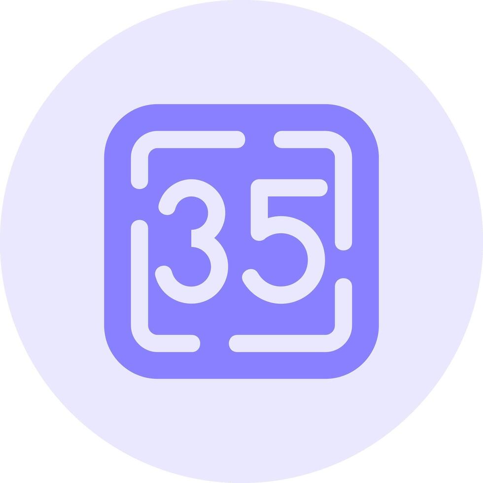Thirty Five Solid duo tune Icon vector
