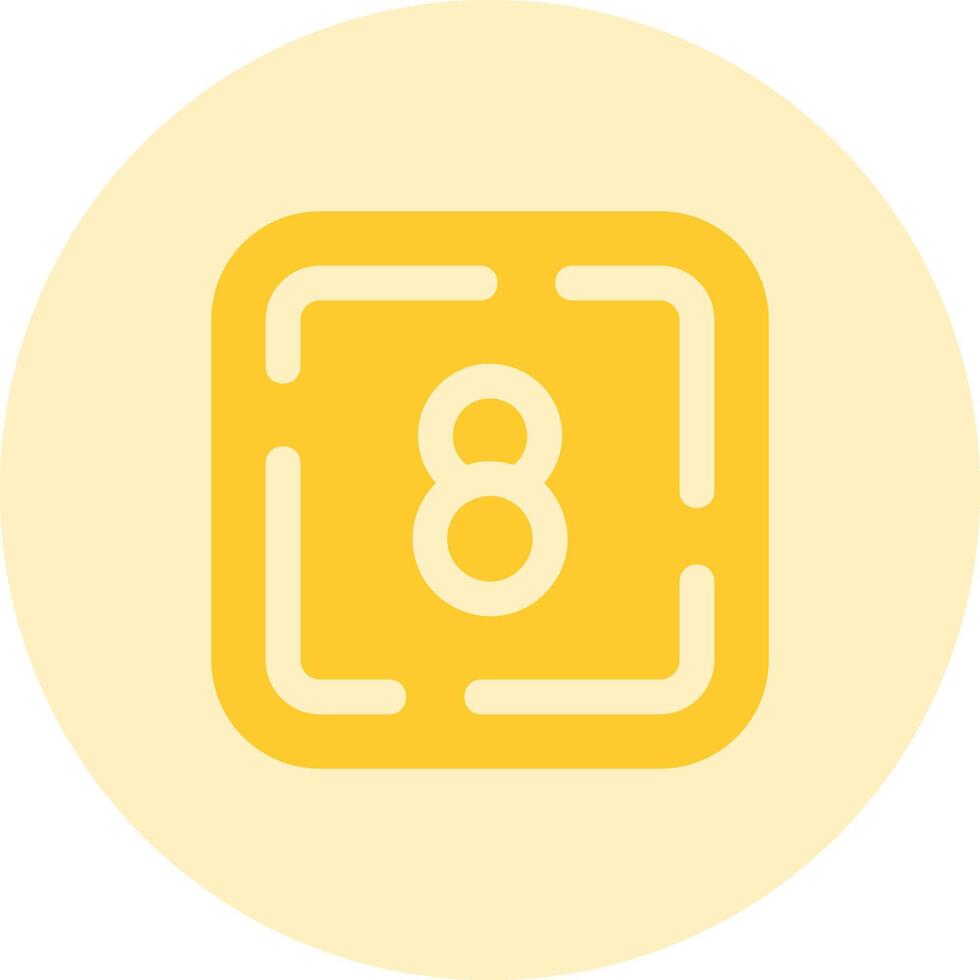 Eight Solid duo tune Icon vector