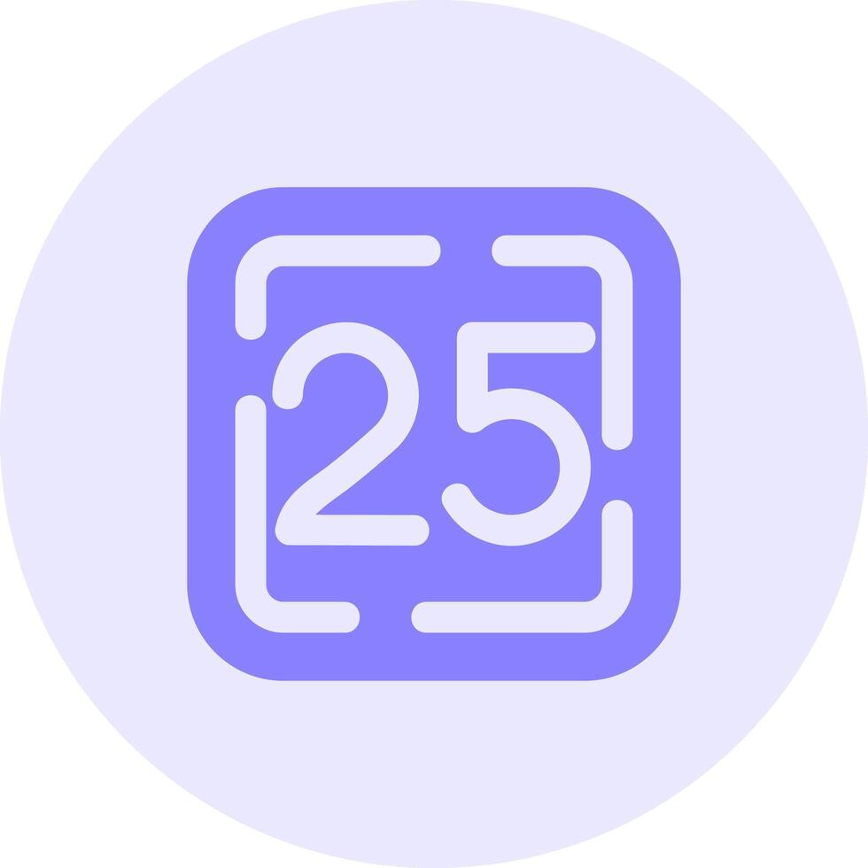 Twenty Five Solid duo tune Icon vector