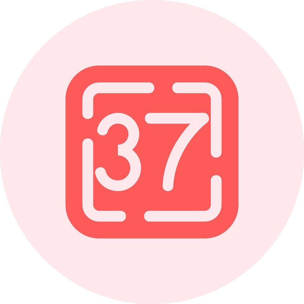 Thirty Seven Solid duo tune Icon vector