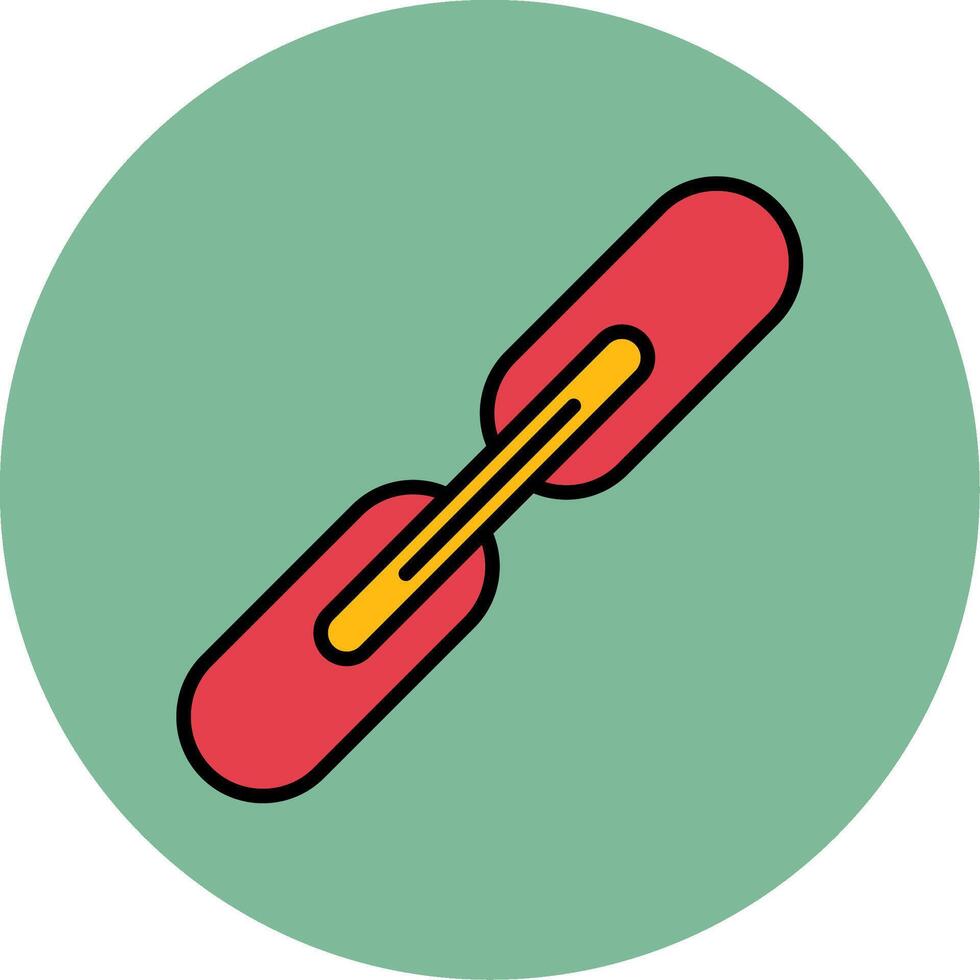 Link Line Filled multicolour Circle Icon vector