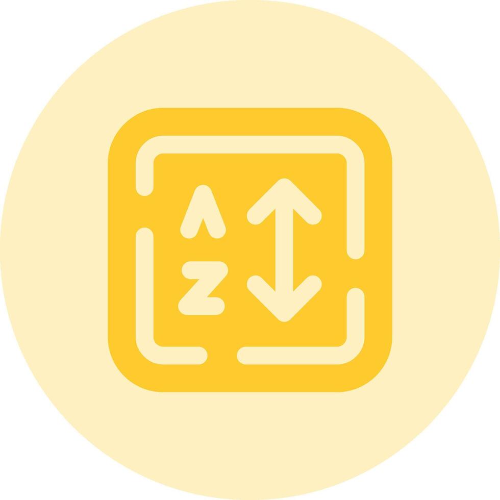Alphabetical order Solid duo tune Icon vector