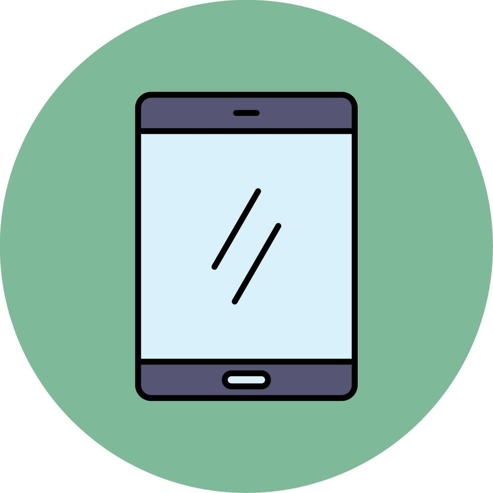 Smartphone Line Filled multicolour Circle Icon vector