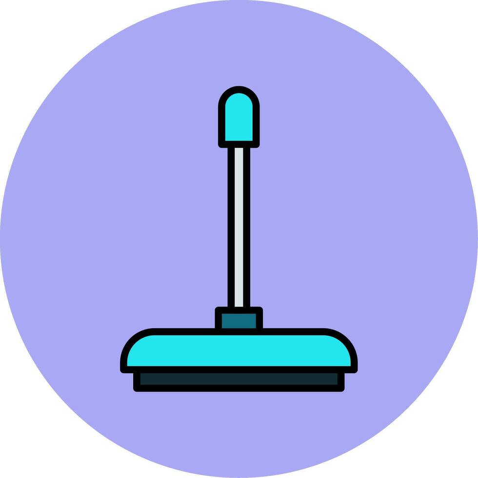 Floor Wiper Line Filled multicolour Circle Icon vector