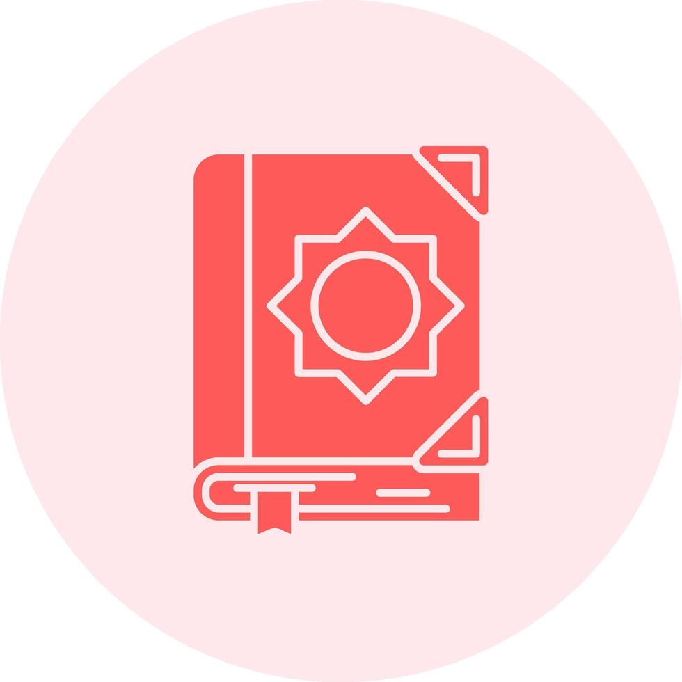 Quran Solid duo tune Icon vector