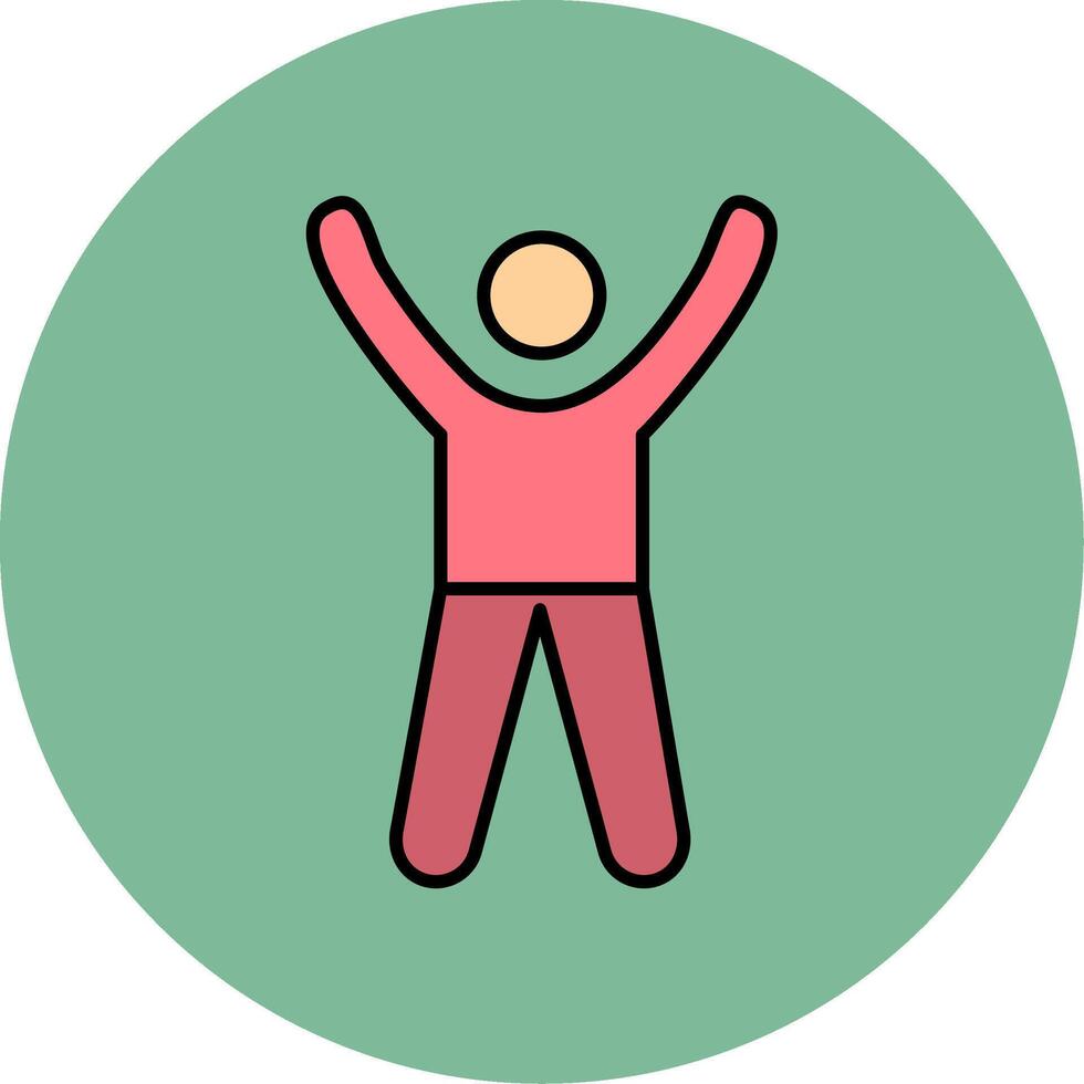 Cheer Up Line Filled multicolour Circle Icon vector