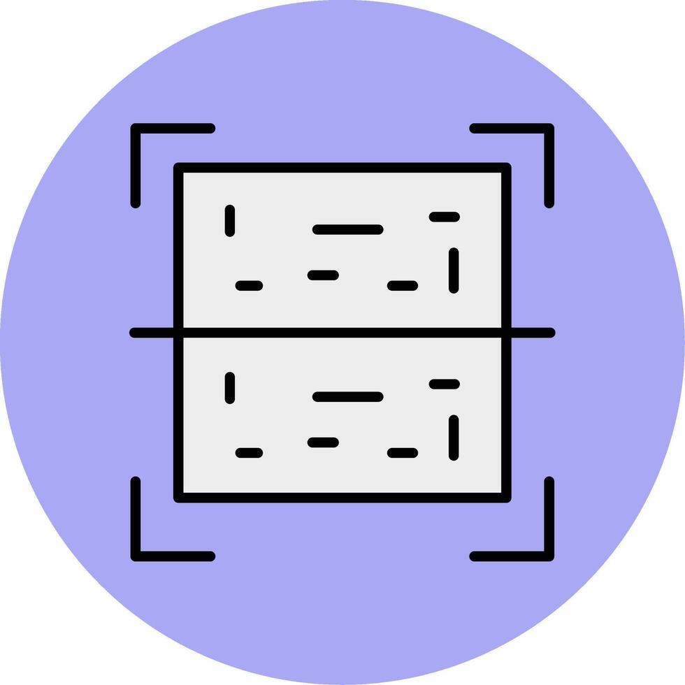 Qr Code Line Filled multicolour Circle Icon vector