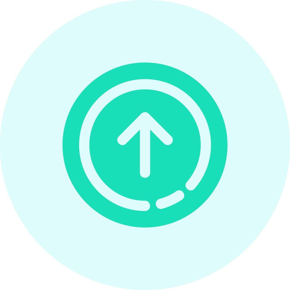 Up arrow Solid duo tune Icon vector