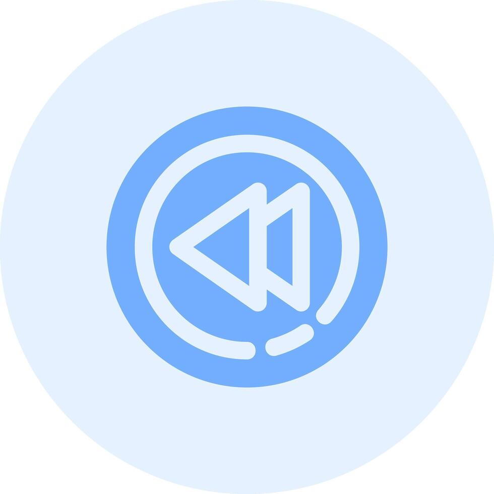 Rewind Solid duo tune Icon vector