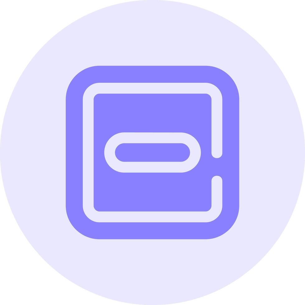 Minus Solid duo tune Icon vector