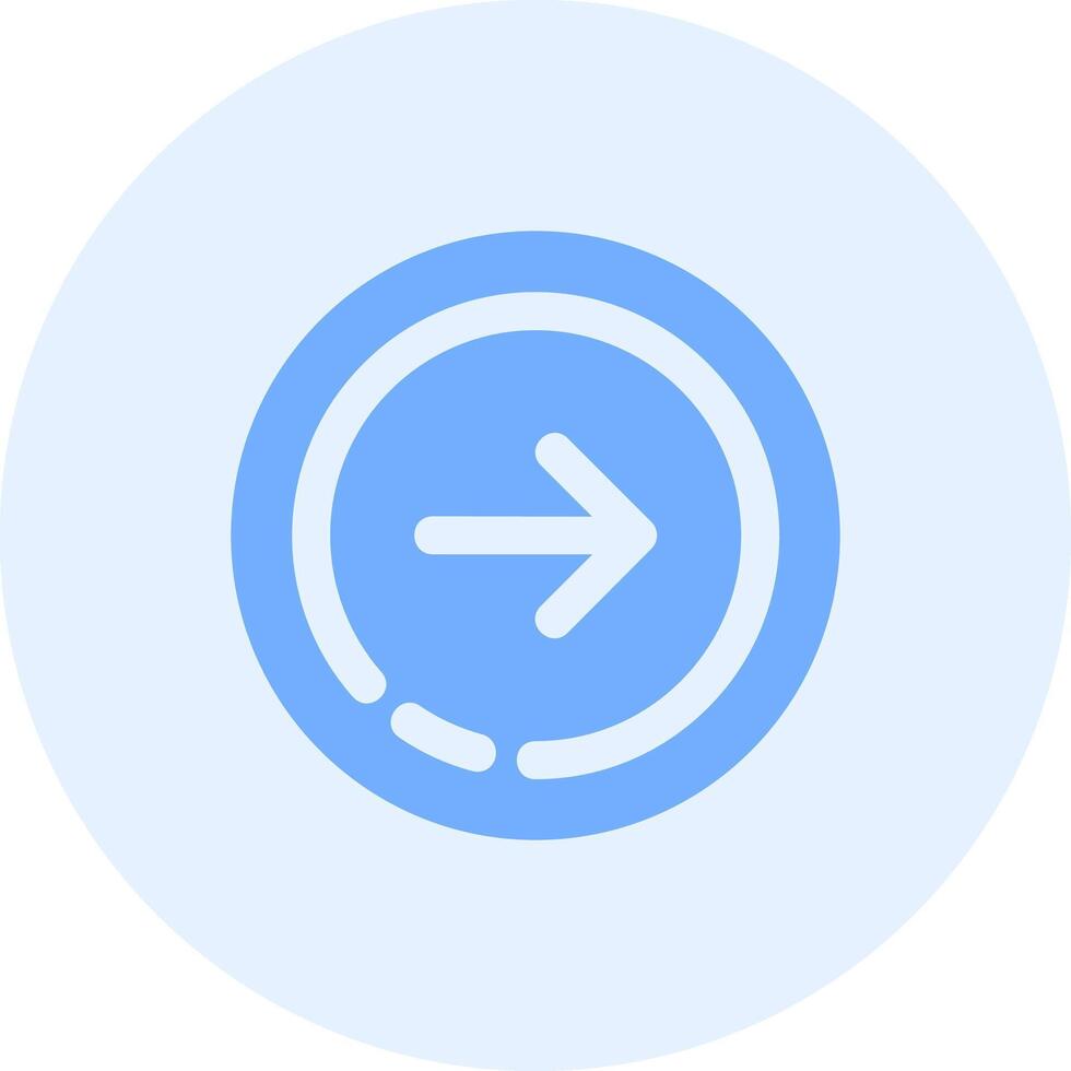 Right arrow Solid duo tune Icon vector