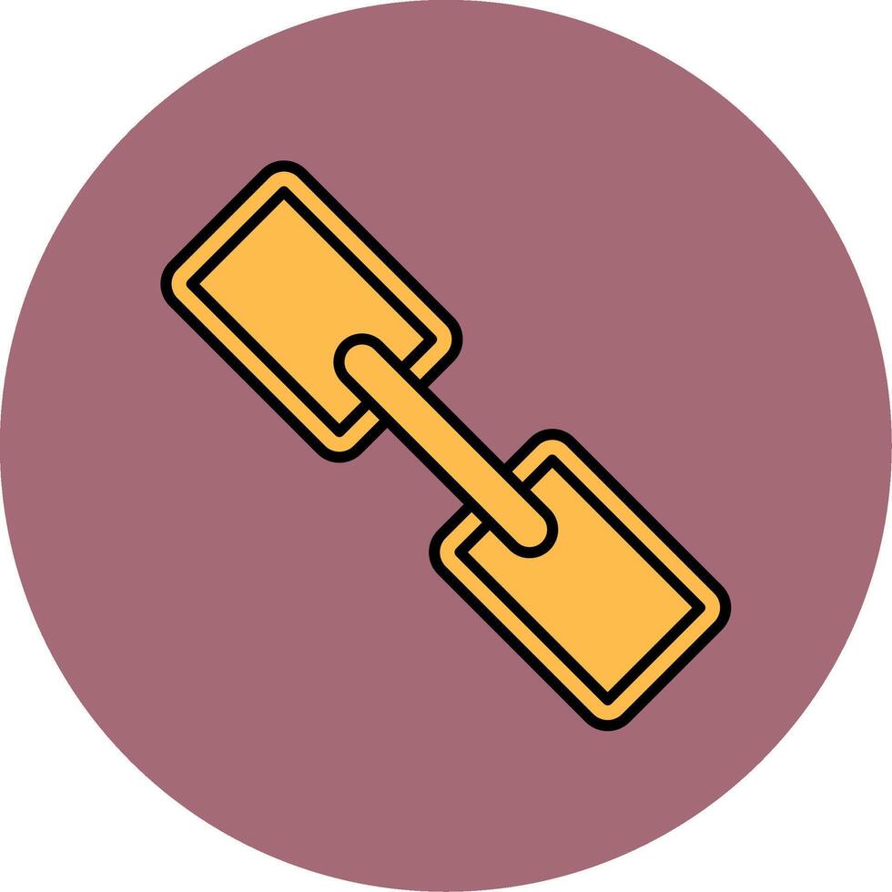 Link Line Filled multicolour Circle Icon vector