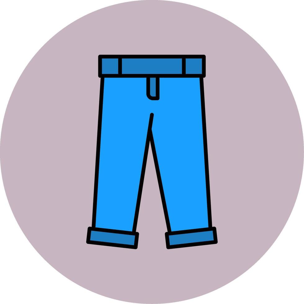 Pants Line Filled multicolour Circle Icon vector