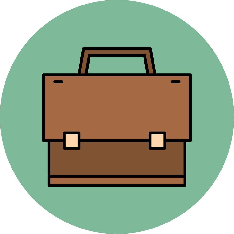 Suitcase Line Filled multicolour Circle Icon vector
