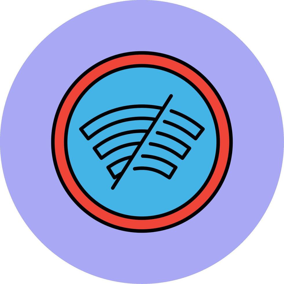 Disconnected Line Filled multicolour Circle Icon vector