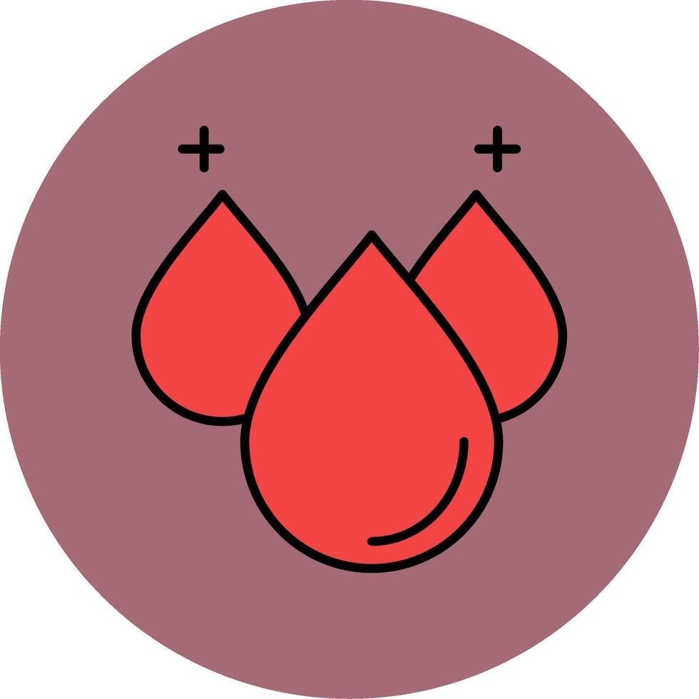 Blood Line Filled multicolour Circle Icon vector