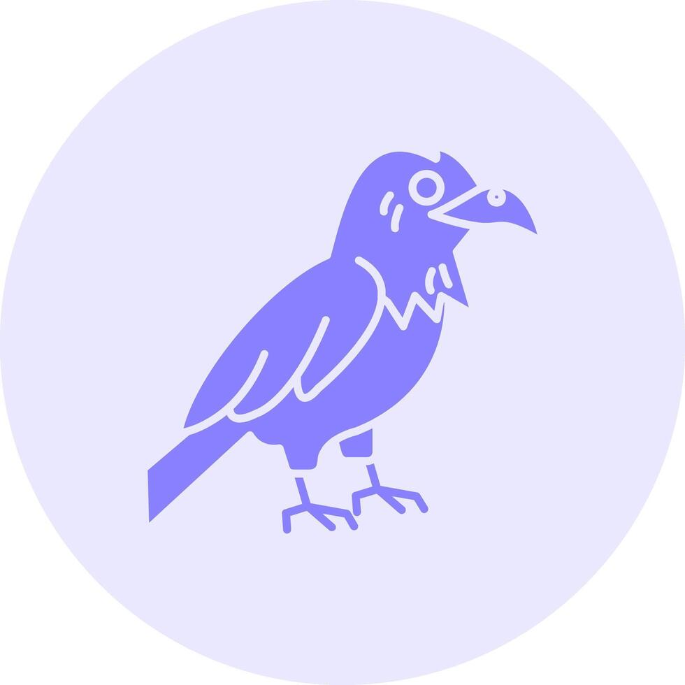 Raven Solid duo tune Icon vector