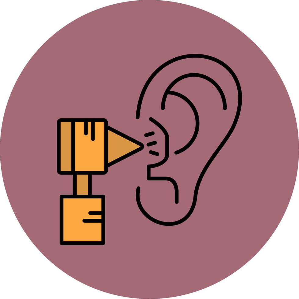 Otology Line Filled multicolour Circle Icon vector