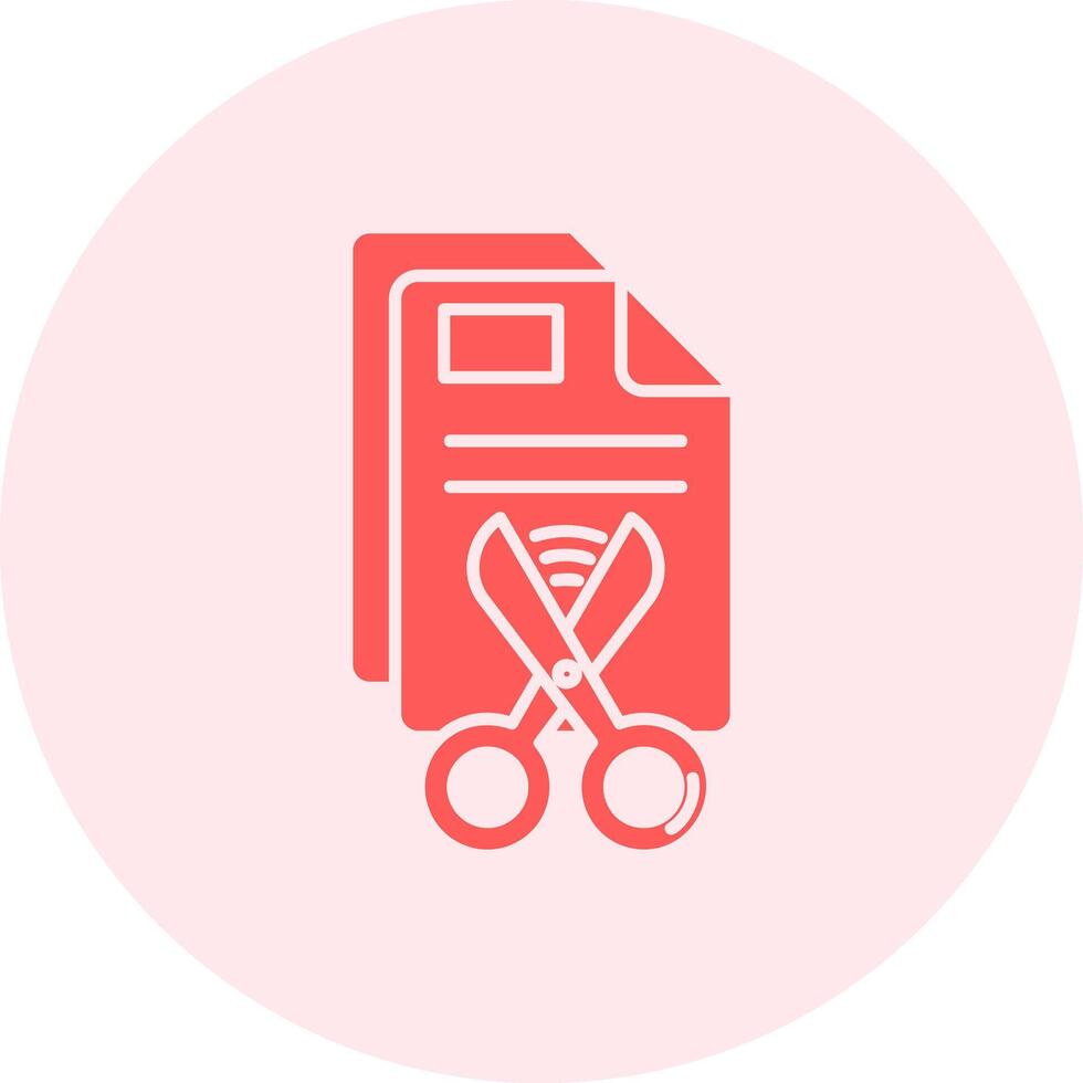 Cut Solid duo tune Icon vector