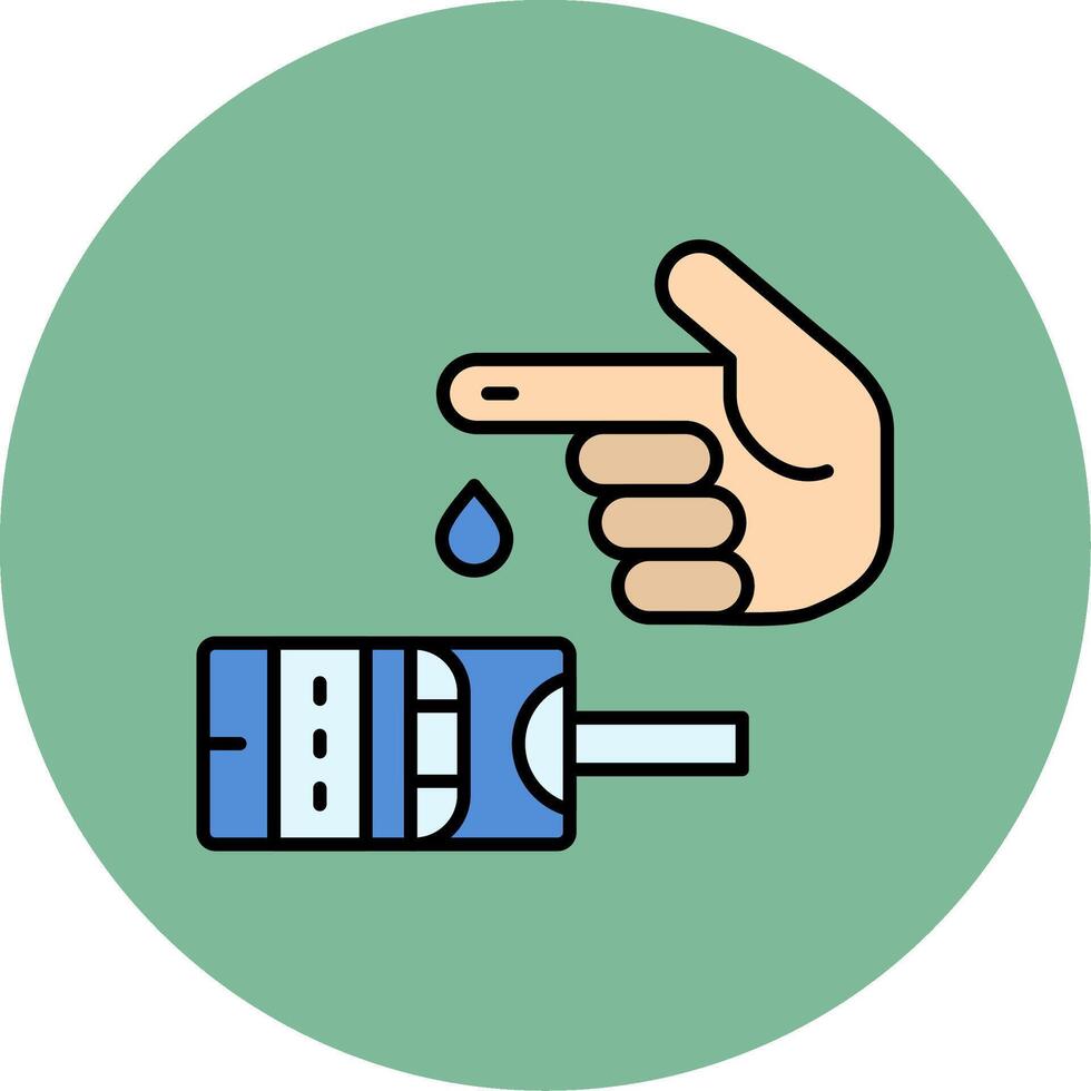 Diabetes Line Filled multicolour Circle Icon vector