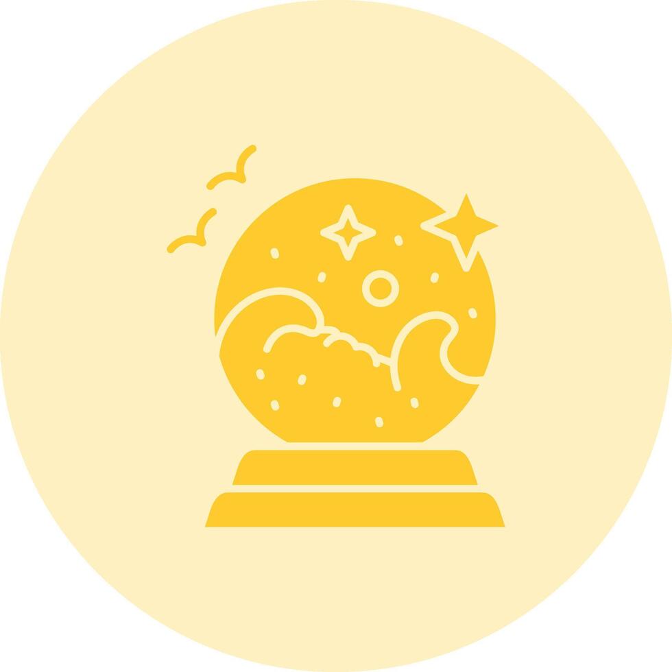 Crystal ball Solid duo tune Icon vector