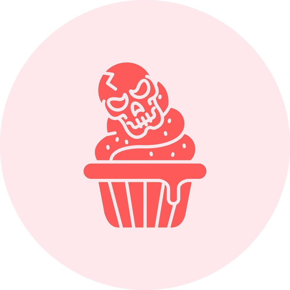 Cupcake Solid duo tune Icon vector
