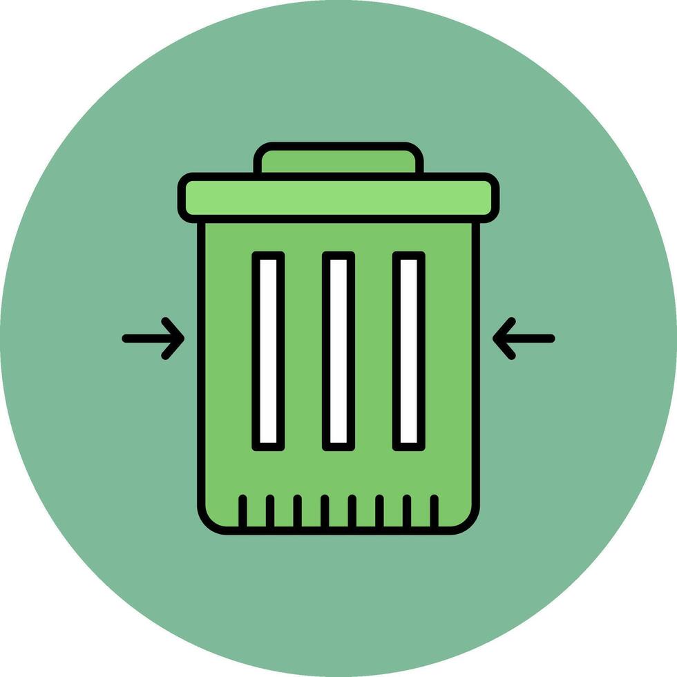 Waste Reduction Line Filled multicolour Circle Icon vector