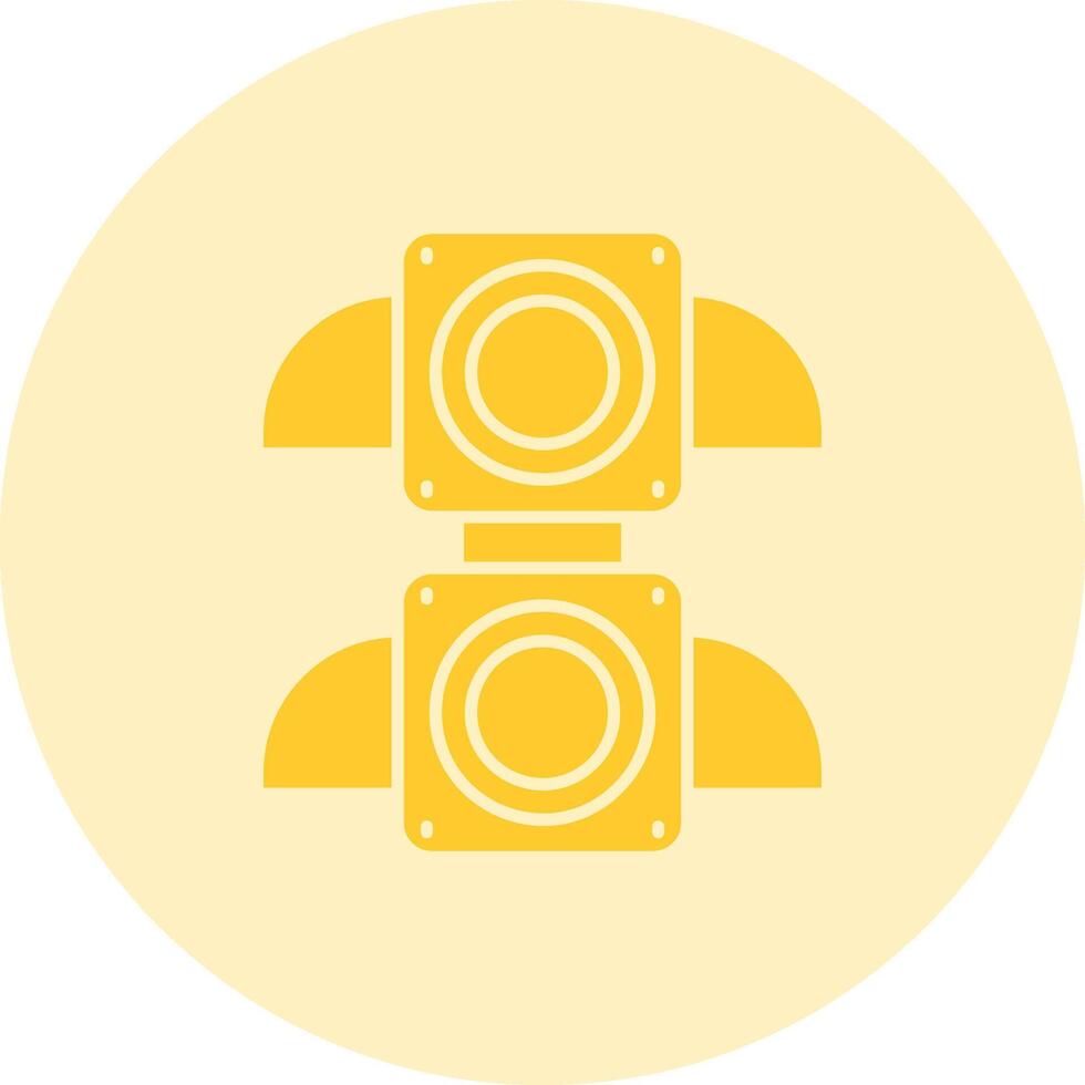 Traffic light Solid duo tune Icon vector