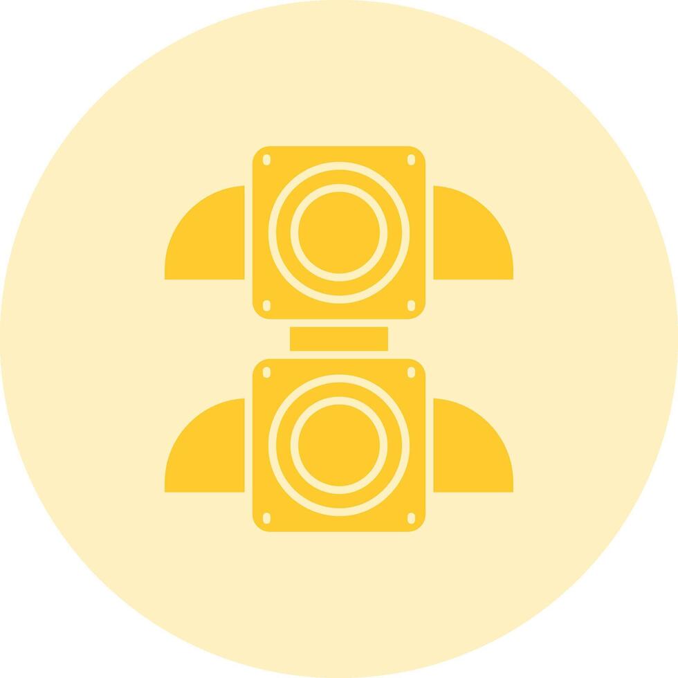 Traffic light Solid duo tune Icon vector