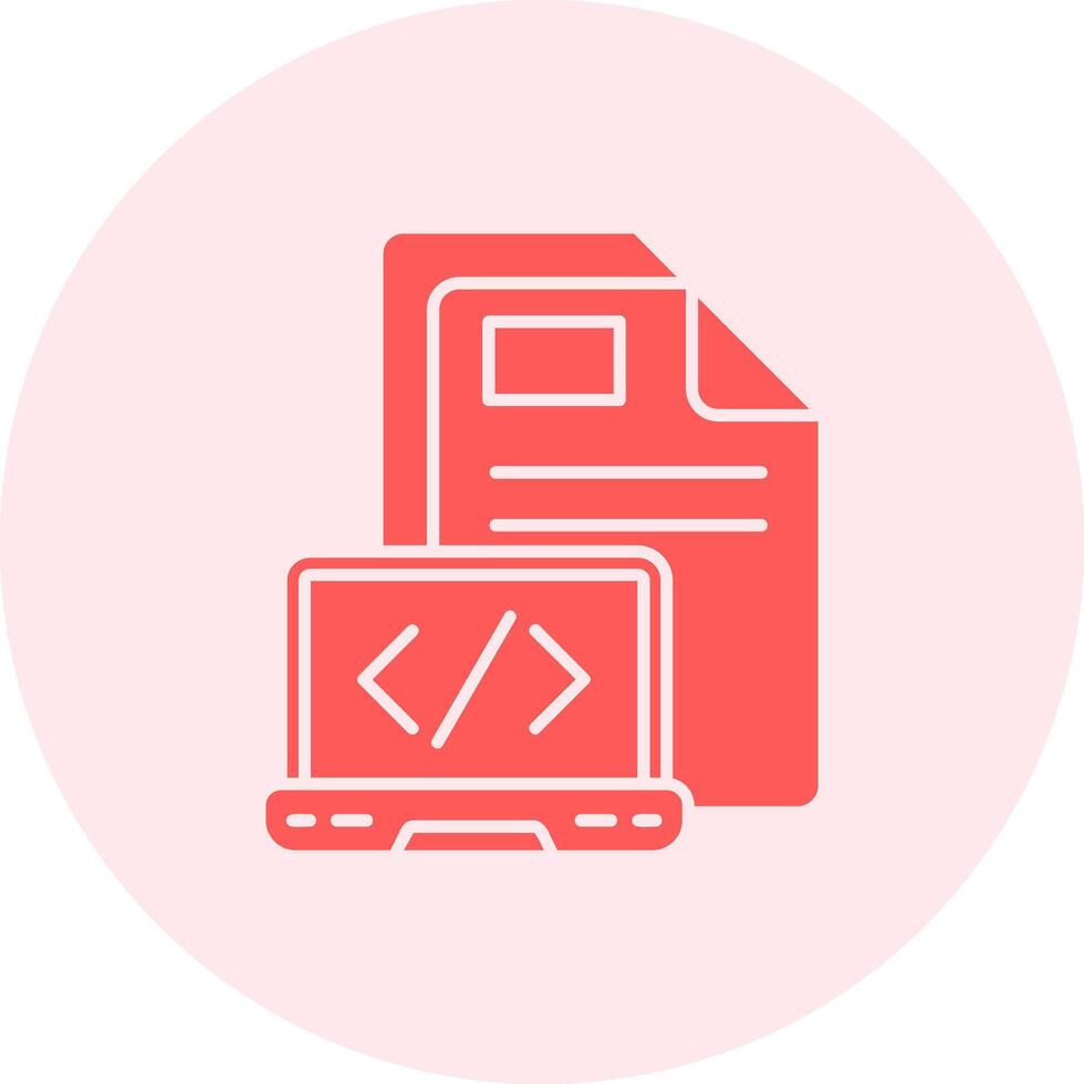 Coding Solid duo tune Icon vector