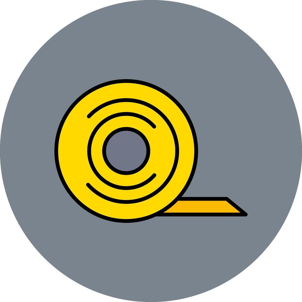 Duct Tape Line Filled multicolour Circle Icon vector