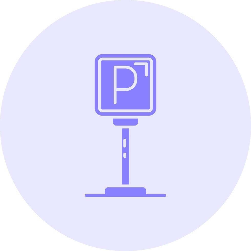 Parking Solid duo tune Icon vector