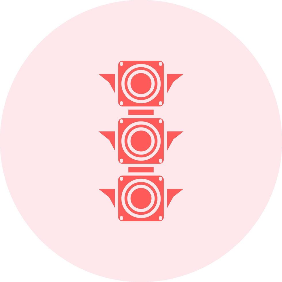 Traffic light Solid duo tune Icon vector