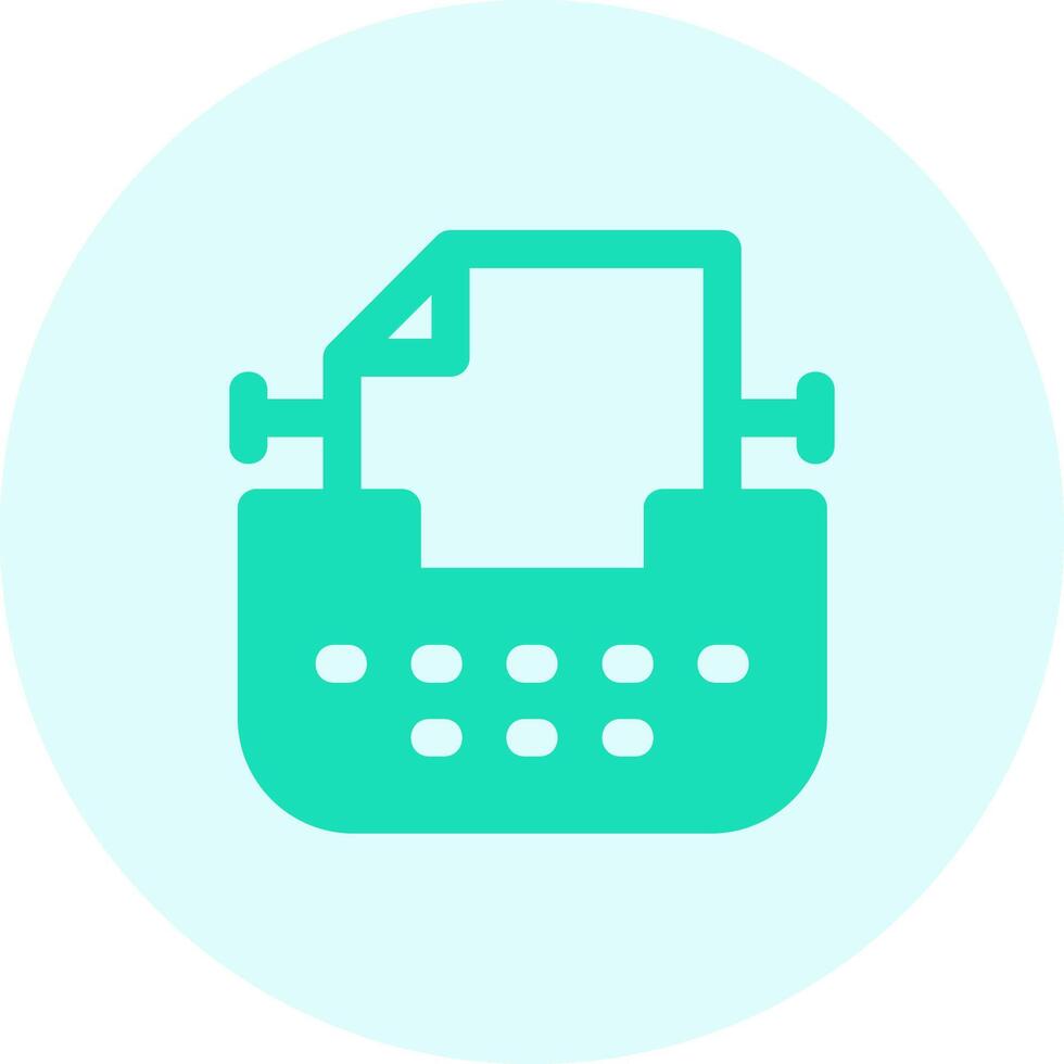 Typewriter Solid duo tune Icon vector