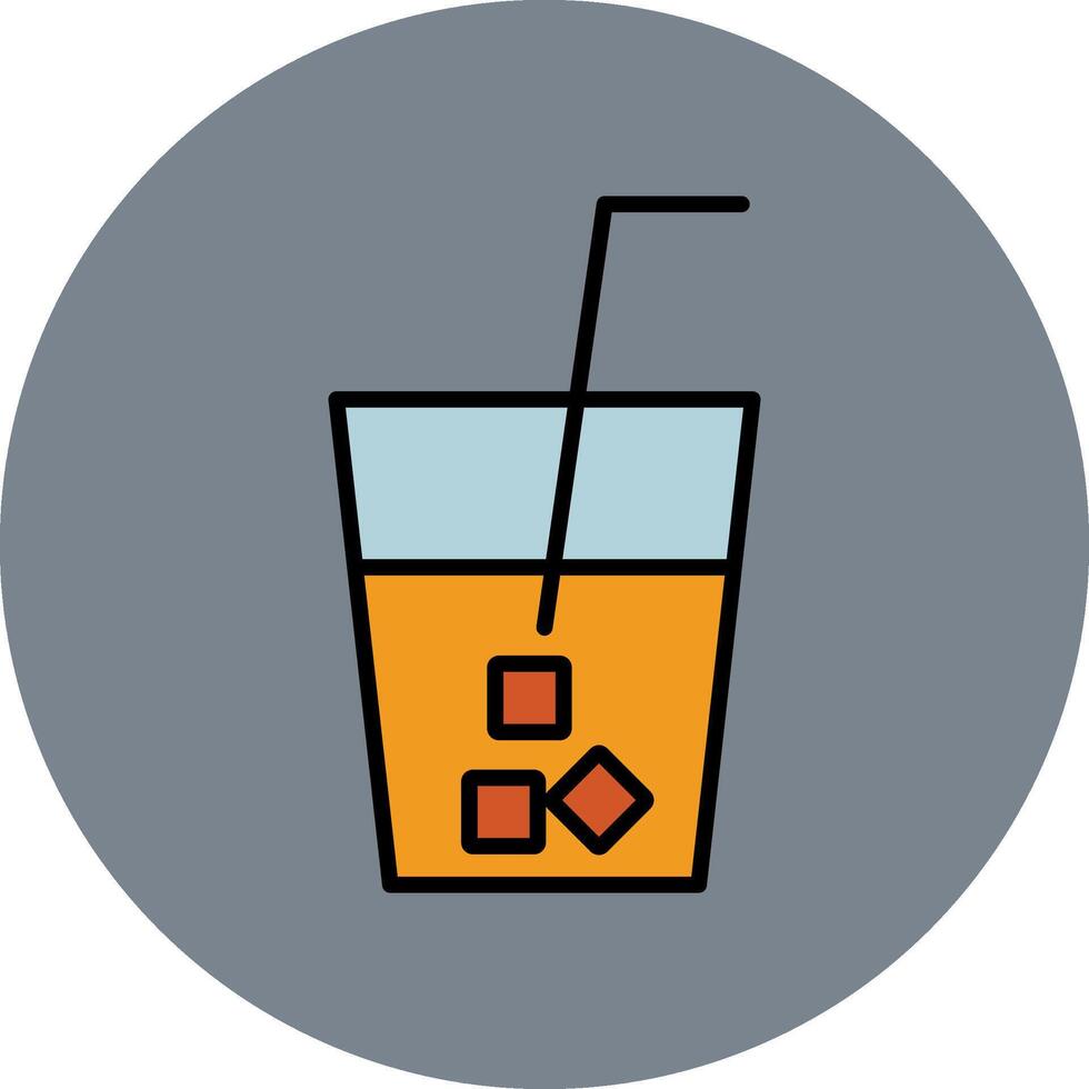 Drink Line Filled multicolour Circle Icon vector