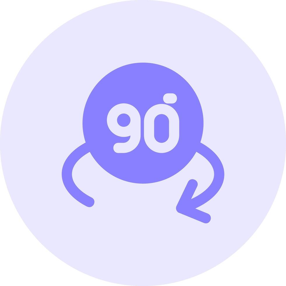 Rotate angle 90 Solid duo tune Icon vector