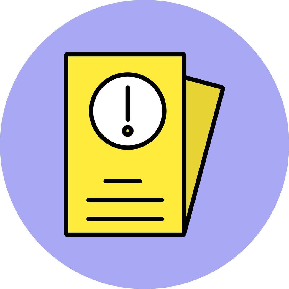 Yellow Card Line Filled multicolour Circle Icon vector