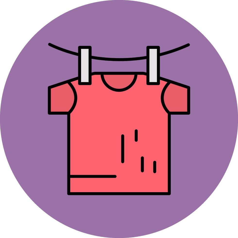 Drying Line Filled multicolour Circle Icon vector