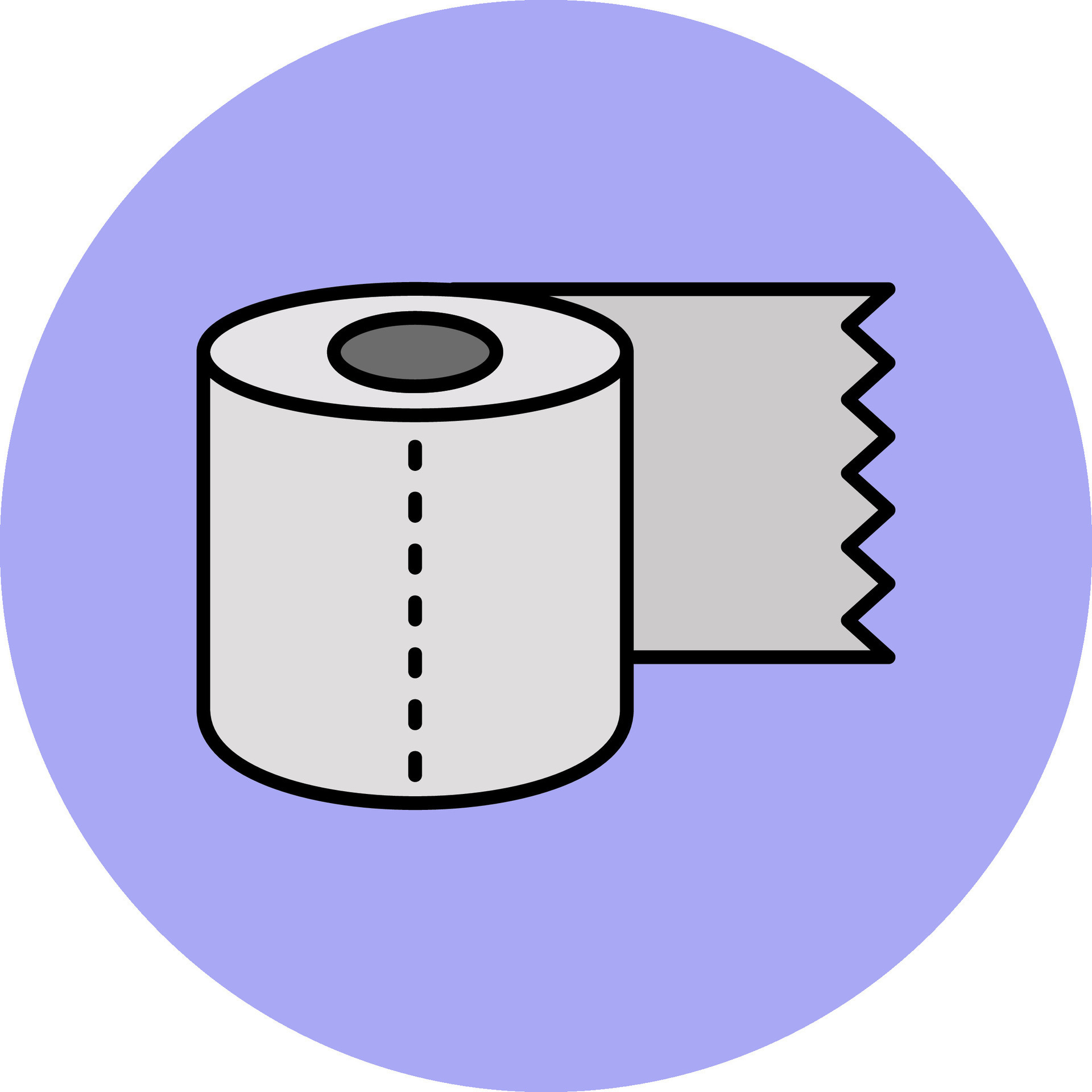 Toilet Paper Line Filled multicolour Circle Icon 37772926 Vector Art at Vecteezy