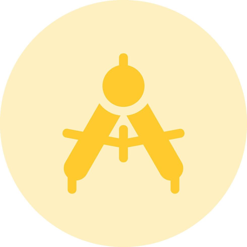 Drawing compass Solid duo tune Icon vector
