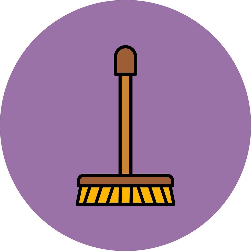 Mop Line Filled multicolour Circle Icon vector