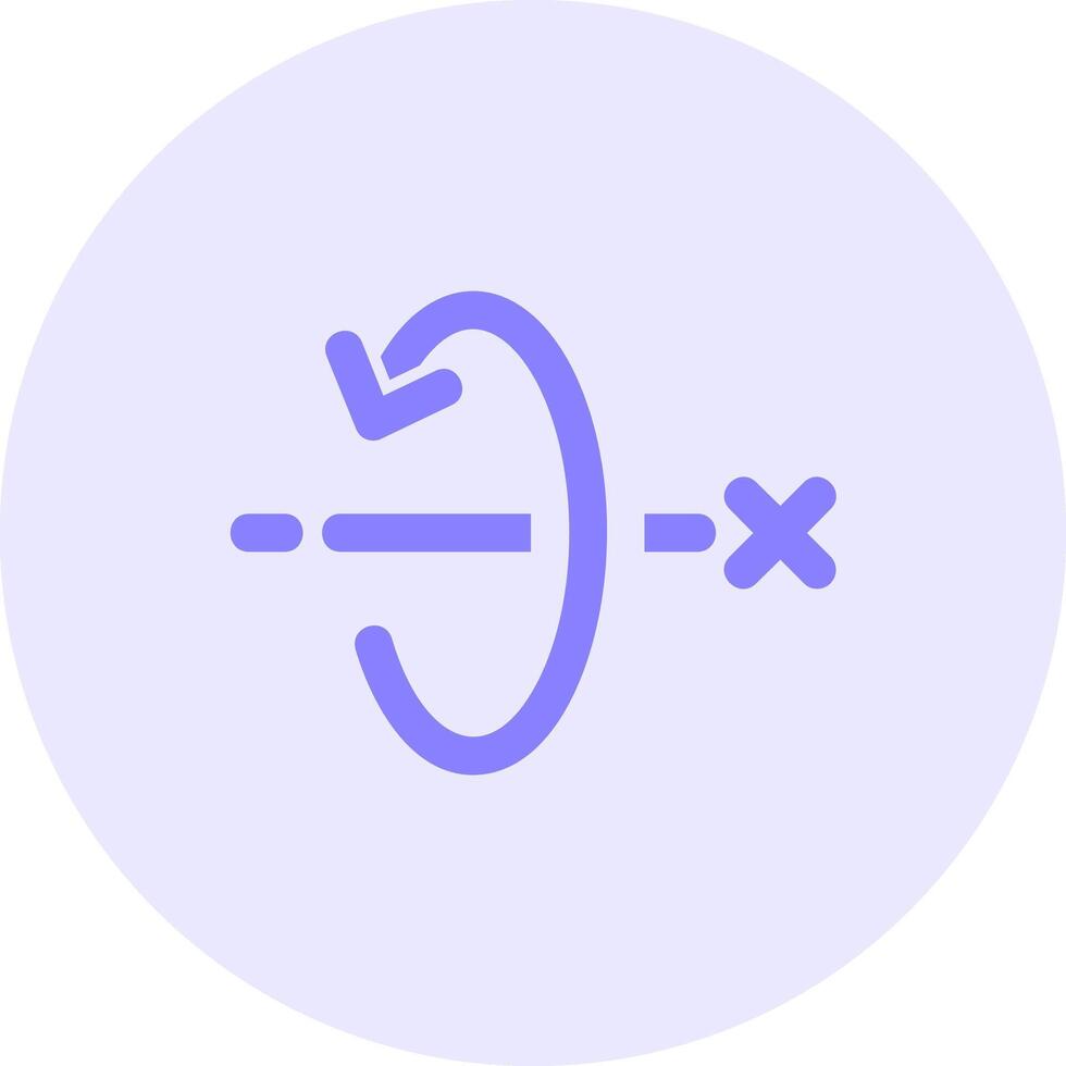3d totate x axis Solid duo tune Icon vector