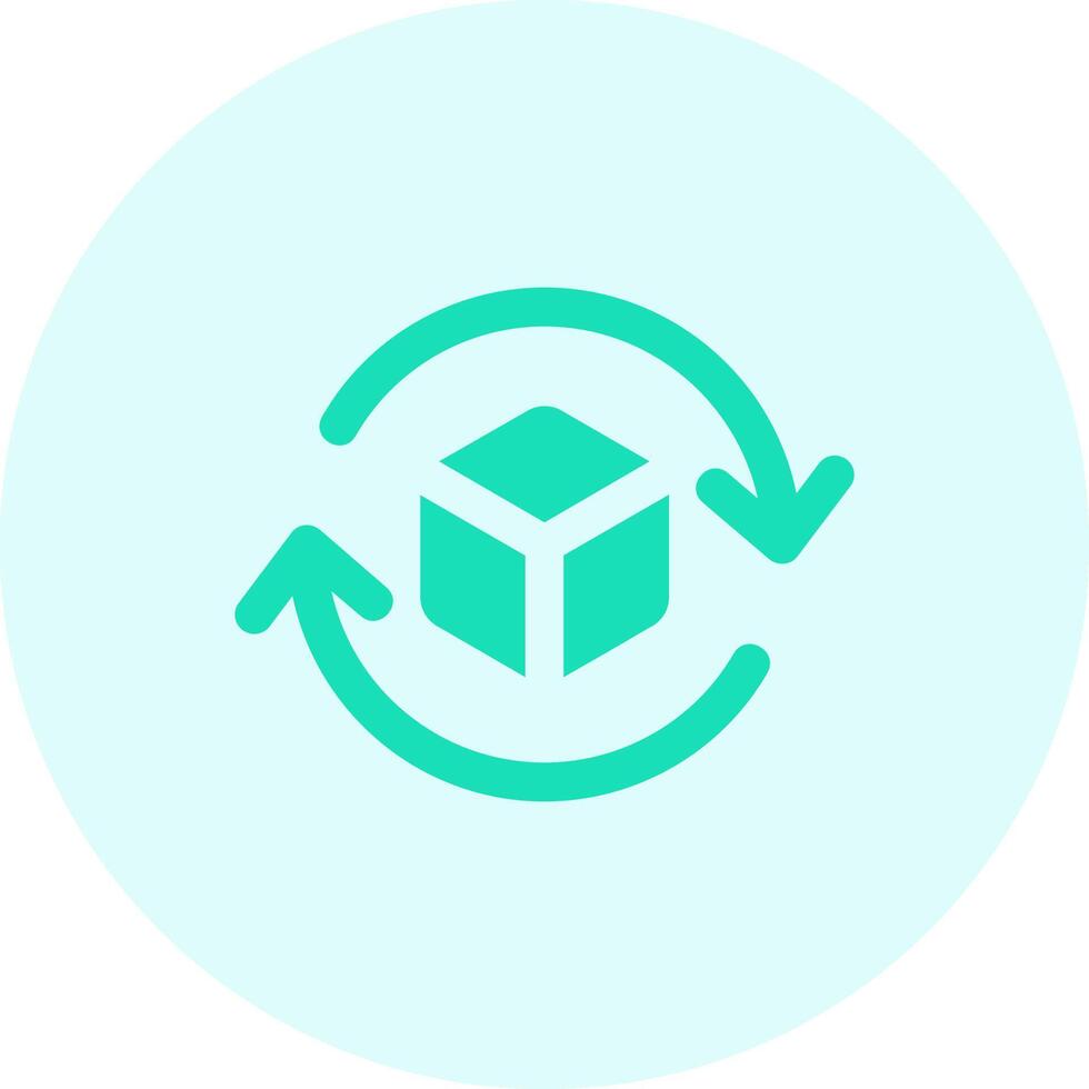 3d rotate 2 Solid duo tune Icon vector