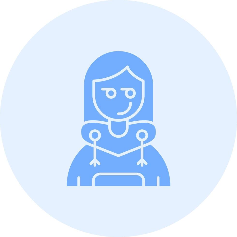 Smirking Solid duo tune Icon vector