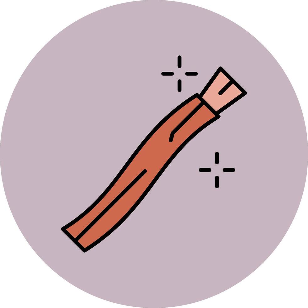 miswak línea lleno multicolor circulo icono vector