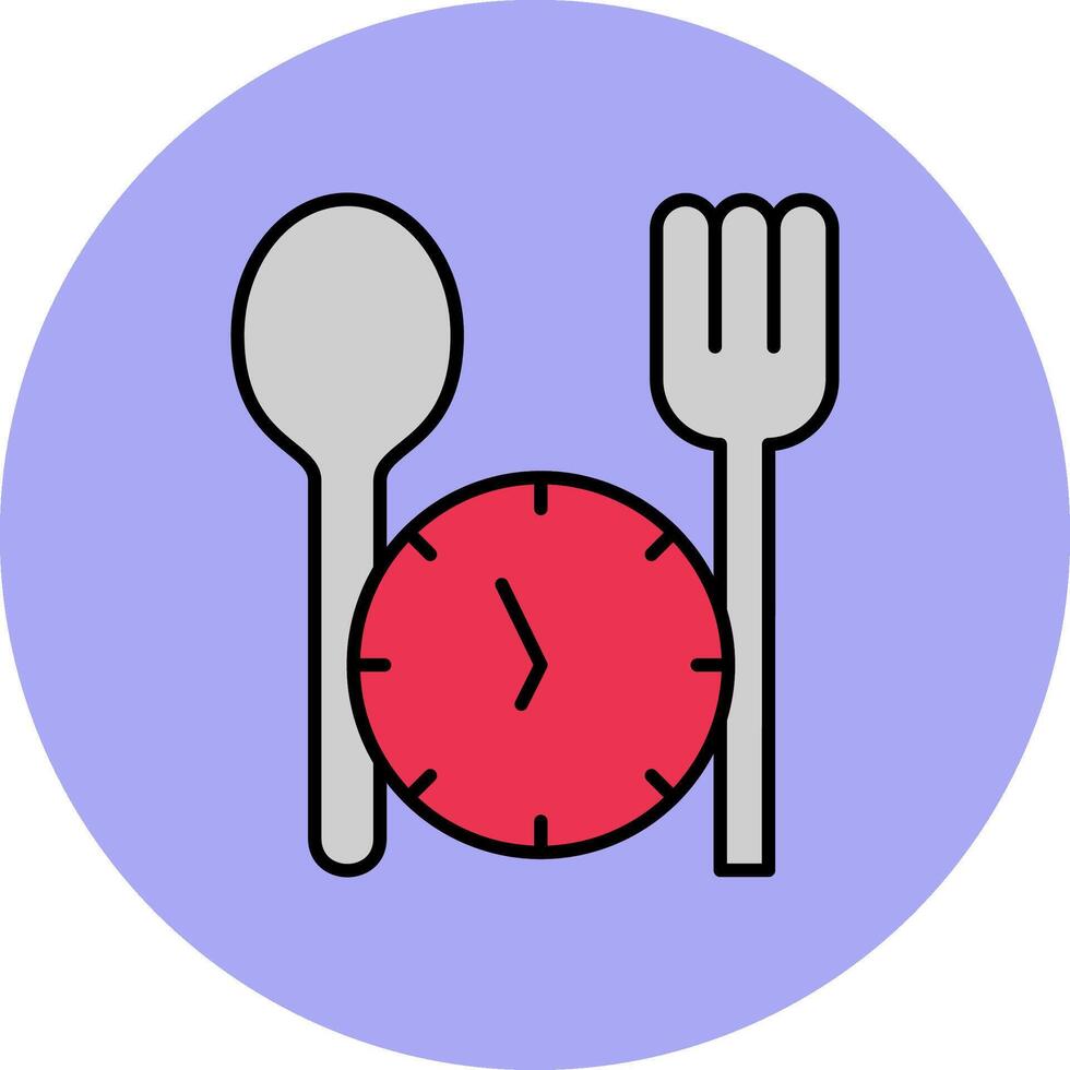 Fasting Line Filled multicolour Circle Icon vector