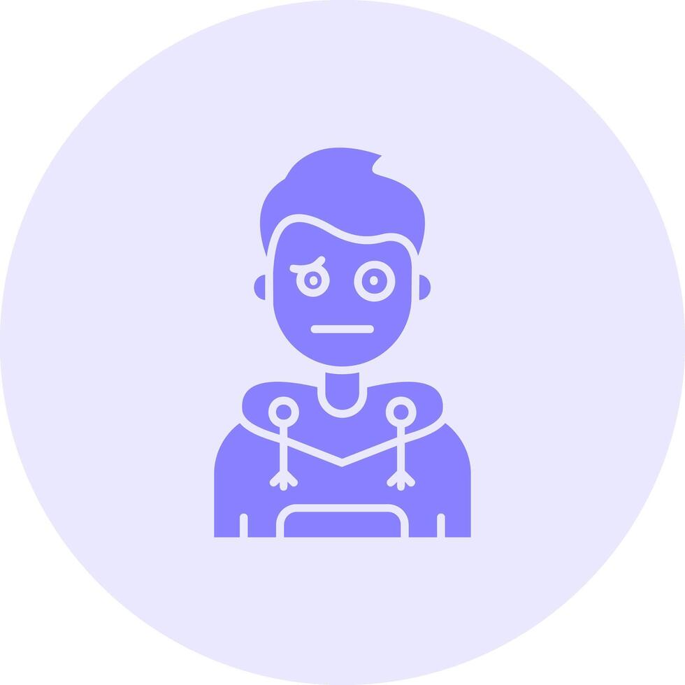 Confused Solid duo tune Icon vector